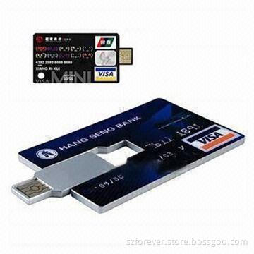 Credit Card USB Flash Drives with Autorun, Bootable Function and Full Color Printing-free